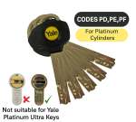 Platinum 3 Star 10 Pin Family Pack Of 5 Keys