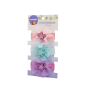 Net Flower Headband With Star Motif 3 Pack Pink Blue Purple