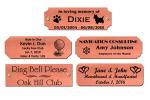1" H X 2.5" W Custom Engraved Solid Metal Name Plates Brass Silver Black Colors Satin Brush Polished Finish Nameplate Memorial M