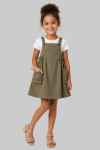 Pinafore Dress - 8 Years Khaki