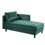 Navi Chaise Tufted Sofa Accent Chair - Green