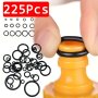 225PCS Rubber O Ring Oil Resistance O-ring Washer Seals Watertightness Assortment Different Size Kit Set