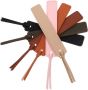 6PCS Faux Leather Bookmarks With Rope Blank Page Markers For Reading