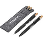 Mimo Recycled Aluminum Ball Pen & Pencil Set - Solid White