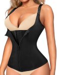 Zipper Shaping Cami Tops Waist Trainer Tummy Control Slimmer Open Bust Top Women's Underwear & Shapewear