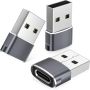 USB To USB C Adapter Type C Converter Compatible With Iphone Samsung Pixel