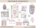 Cot Duvet Bedding Cherry Blossoms Hot Air Balloon Sheep Set