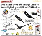 Promate White Linkmateduo Dual-ended Charge And Sync Cable