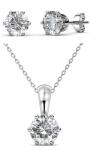 DESTINY April Birth Set With Swarovski Crystals In 925 Sterling Silver
