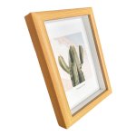 Medium Boxed Photoframe - Wood Finish Cactus Print
