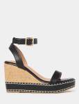 Nora Espadrille Wedge Heel Sandal - 41 Black