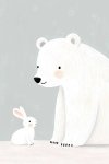 Bear And Bunny - Wall Art Print - A1