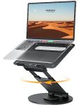 Nulaxy Telescopic 360 Rotating Laptop Stand For Desk Adjustable Height Swivel Pull Out Design Ergonomic Laptop Riser Fits All 10