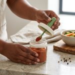 3 Piece Eco-friendly Spice Jar Set With Storage Tray