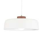 Chambord Pendant Light Metal - White Black With Wood - Black