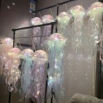 1PC Jellyfish Lamp Handmade Lantern Night Light Carrying Lantern Phantom Colorful And Beautiful Tassel New Jellyfish Lamp Outdoo