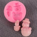 Festive Christmas Snowman Silicone Mold - Perfect For Diy Cakes Cookies And More - Includes 3 Molds: Large Snowman Small Snowman