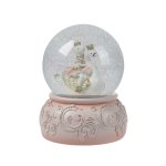 Polyresin Waterball With Mouse On Swan 10X11X14CM