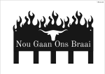 Lifespace "nou Gaan Ons Braai" Braai 6 Hook Utility Rack