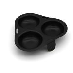 16CM Iron Egg Poacher Steamer Pan Insert With Non-stick Coating - Black