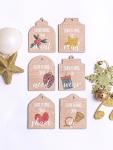 Wooden Gift Tags Pack Of 6 - Printed