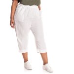 Donnay Plus Size Washer Cotton Pants - White