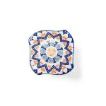 Small Bowl Blue Orange & White