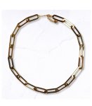 Oval Links Chain Necklace - Gold Free