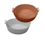 2 X Reusable Silicone Air Fryer Liners Pots