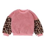 Soft Leopard Sleeve Printed Sweater