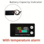 1PC 6133A Lcd Battery Capacity Indicator Digital Voltmeter Electricity Meter Dc 8V-100V Gauge Monitor With Temperature Alarm For Lead Acid Lithium LIFEPO4 Batteries Car/motorcycle