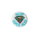 Lapel Badge - Small - Autism Super Hero - Blue