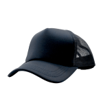 5 Panel Black & Black Truckers Cap - Sublimation Express