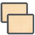 Ninsula Silicon Baking Mats 16.5"X11.6" 2-PACK Reusable Silicon Baking Mat Sheet Baking Sheets Non-stick Food Safe Baking Mats C