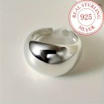 925 Sterling Silver Gothic Style Luxury Female Open Ring Smooth Surface Wedding Band For Women Elegant Jewelry Accessories Gifts