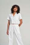Majorca Cropped Shirt - M-l Taupe
