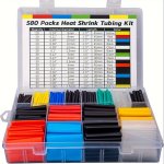 Heat Shrink Tubing Kit - 580PCS Eva Material In 6 Colors And 11 Sizes - Ideal For Electrical Insulation Repairs And Wire Connect