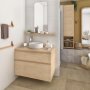 Worktop For Bathroom Cabinet Natural Oak 90