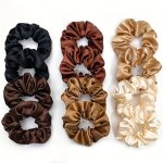 12PCS Satin Scrunchies Set For Women - Elegant Solid Color Hair Bands - Versatile All-season Hair Accessories - Daily & Casual W