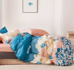 - Duvet Cover Set Reversible Spring Peachpuffblue