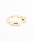 Goldair Gold Plated Open Pearl Ring - S m