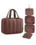 Bagsmart Travel Toiletry Bag For Women Portable Hanging Hook Makeup Bag Organizer Waterproof Makeup Cosmetic Bag For Full-size Accessories Toiletr