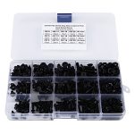 440PCS Flat Head Bolt M3 M4 M5 Screws Alloy Steel Hex Socket Flat Head Screw Bolts And Nuts Kit With Plastic Case Black