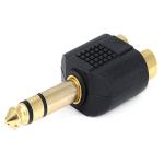 Adapter 2RCA Female To 6.3MM Plug