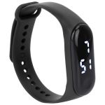 Sports Watch For Students Digital LED Display White Light Silicone Strap