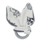 Babes & Kids Little Acorn Farm Animals Silicone Teether Grey Or White - White Fleece