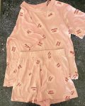 H&m Pink Love Pajama Set X Small