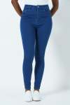 High Waist Skinny Jeans - 16 Mid Wash