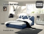 Simon Baker Suede Bed Wrap Standard Length French Blue Various Sizes - French Blue Queen