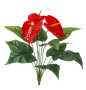 12HEAD Faux Artificial Anthurium Flower Bonsai Plant Gift Home Office Hotel